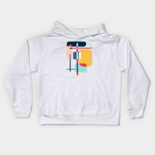 Minimalist Abstract Shapes Art VII Kids Hoodie